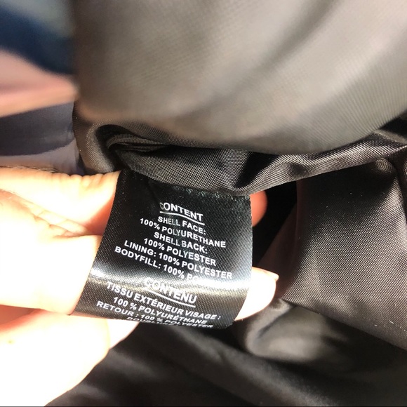 KENDALL + KYLIE Metallic Puffer Jacket in Blue S - Picture 11 of 12